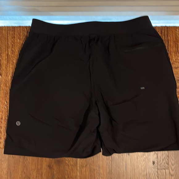 Lululemon Athletica Black Athletic Shorts with Drawstring Waistband - Picture 4 of 5